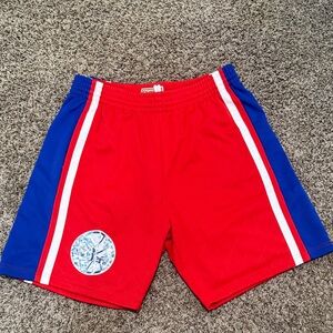 Mitchell & Ness Red and Blue Athletic Shorts